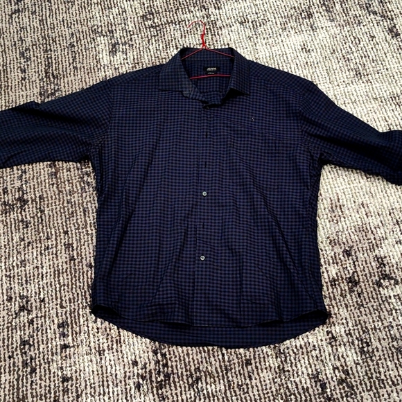 Alfani casual button down | XXL | 18 34-35 | purple plaid - Picture 1 of 4